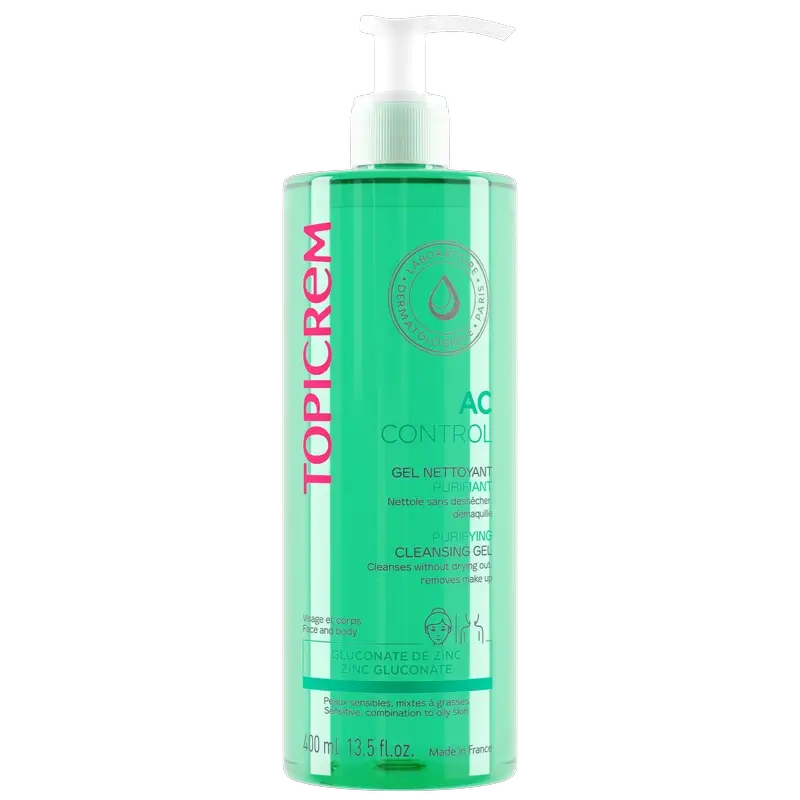 Topicrem Ac Control Gel detergente purificante, 400 Ml