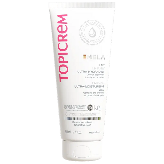 Topicrem Mela Latte corpo unificante ultra-idratante Spf15, 200 ml