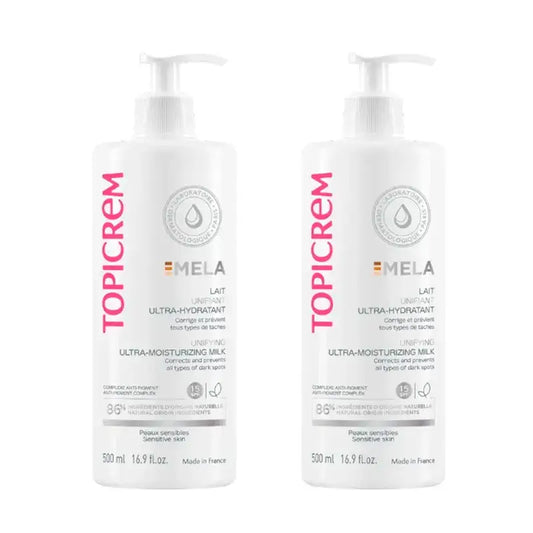 Topicrem Mela Latte corpo ultra-idratante , spf15 , Confezione 2 x 500 ml