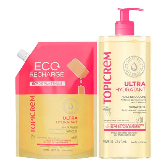Olio doccia Topicrem Pack 1L + ricarica