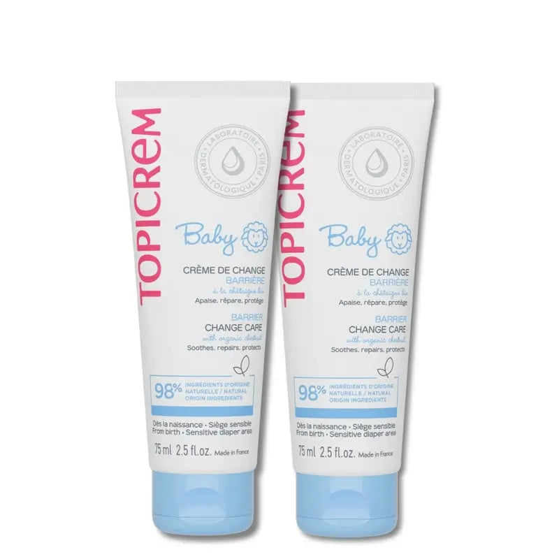 Topicrem Baby Duo Pack Crema per il cambio del pannolino 2a unità 50%.