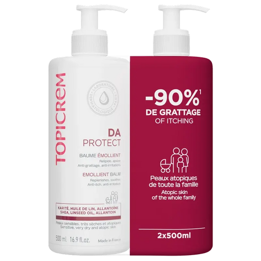 Topicrem Duo Pack Da Protect Emollient Balm 500 Ml 2nd Unit 50%.