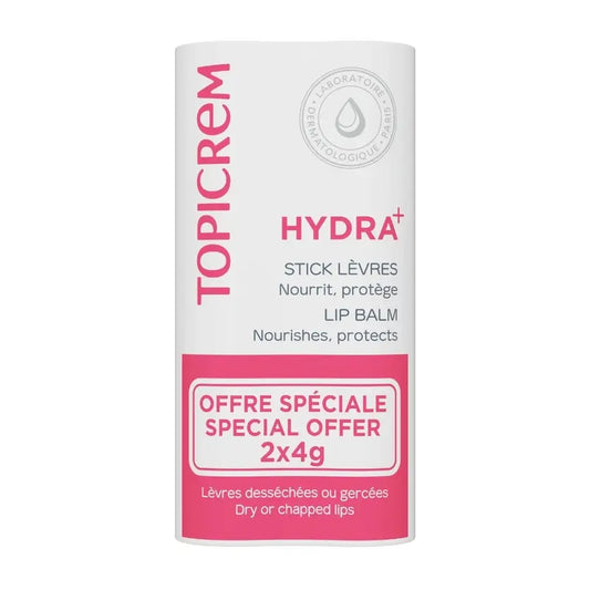Topicrem Confezione Topicrem Duo H+ Balsamo labbra, 2x4 gr