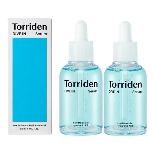 Torriden Dive-In Siero di acido ialuronico a basso contenuto molecolare, confezione da 2 x 50 ml