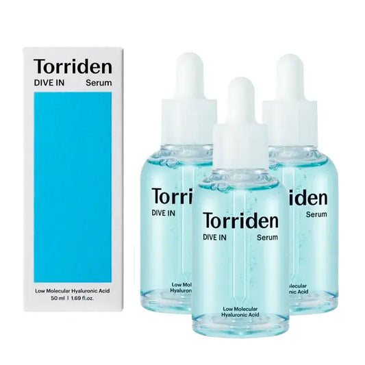 Torriden Dive-In Siero di acido ialuronico a basso contenuto molecolare, confezione da 3 x 50 ml
