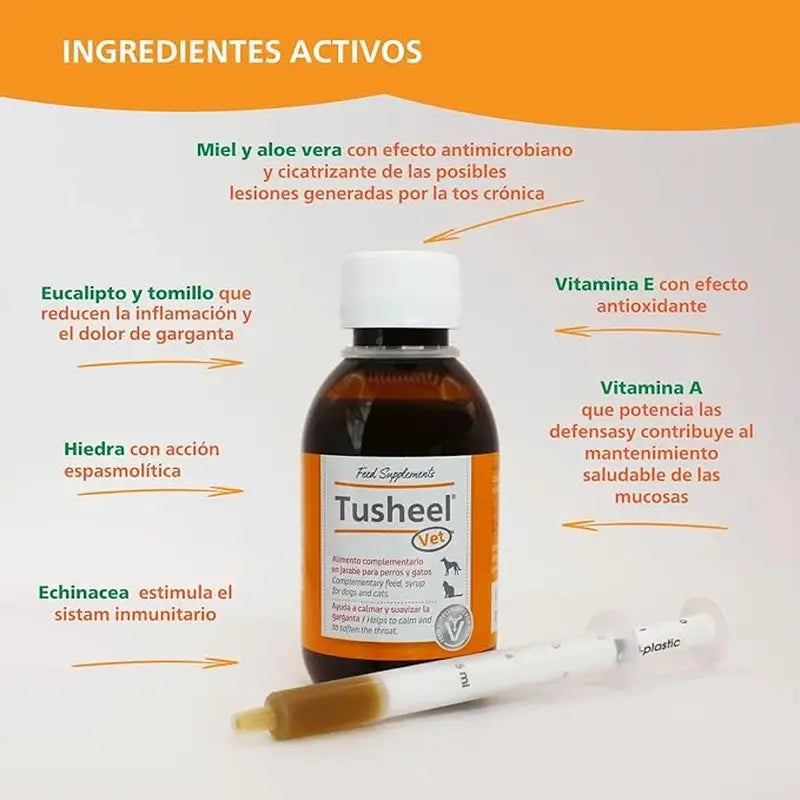 Heel Tusheel Sciroppo veterinario per la tosse di cani e gatti 150 ml