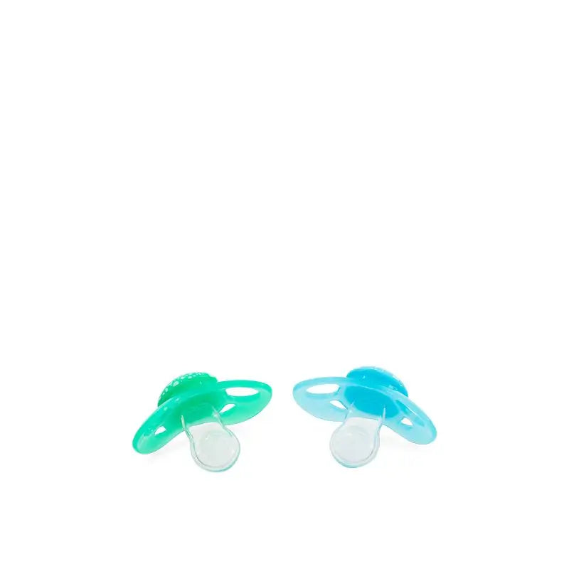 Ciuccio Twistshake blu e verde 6+M , 2 unità