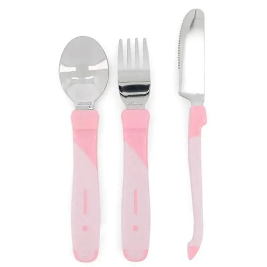 Set di posate Twistshake Rosa 12+M