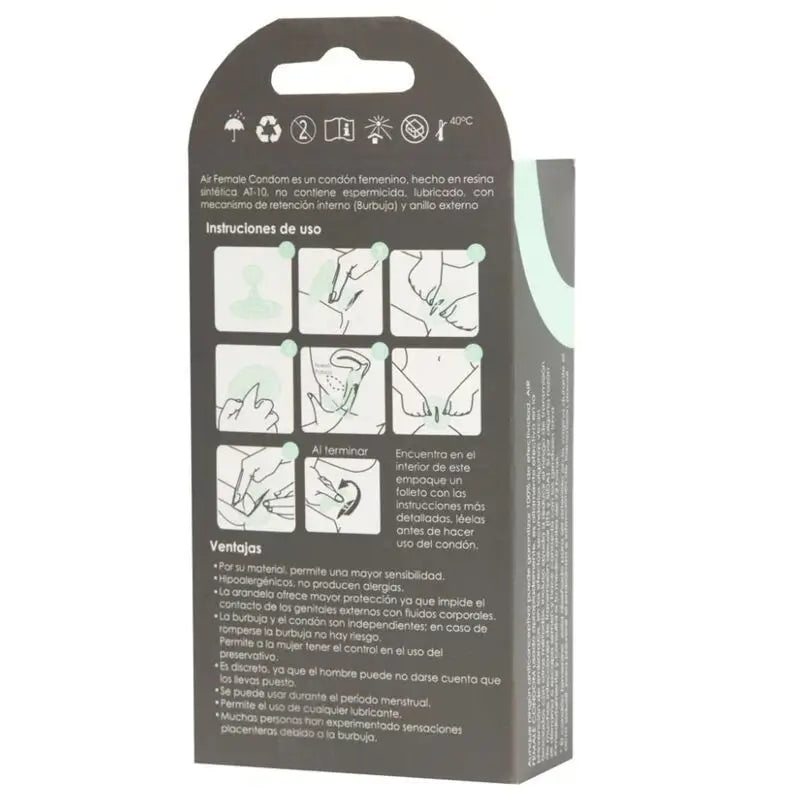 Preservativo femminile Uniq Air senza lattice, 3 unità