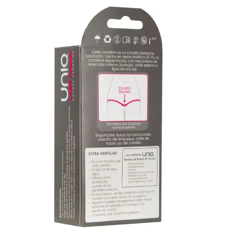 Uniq Lady Preservativi Femminili Senza Lattice Con Reggicalze 3 Unità