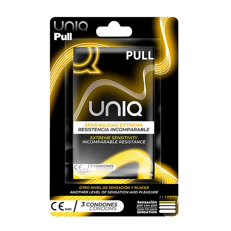 Preservativi Uniq Pull con laccetti senza lattice 3 unità