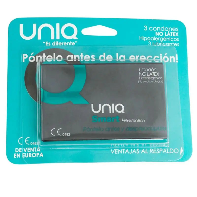 Preservativi pre-erezione Uniq Smart senza lattice 3 unità