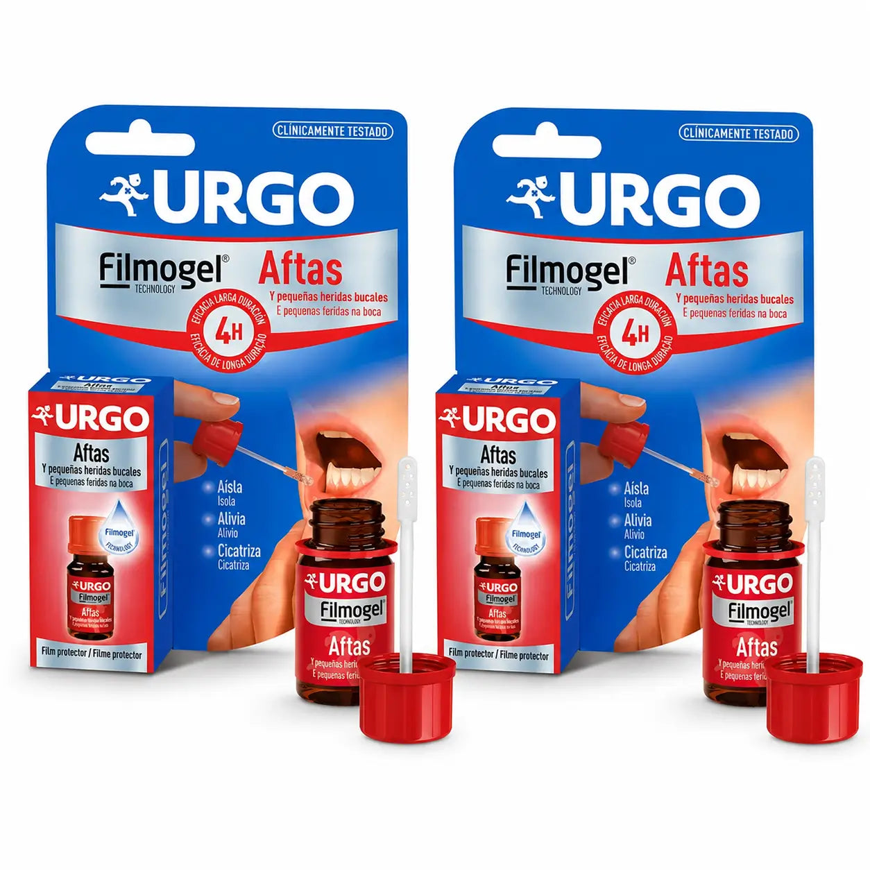 Urgo Aftas Filmogel Flacone da 10 ml, confezione da 2