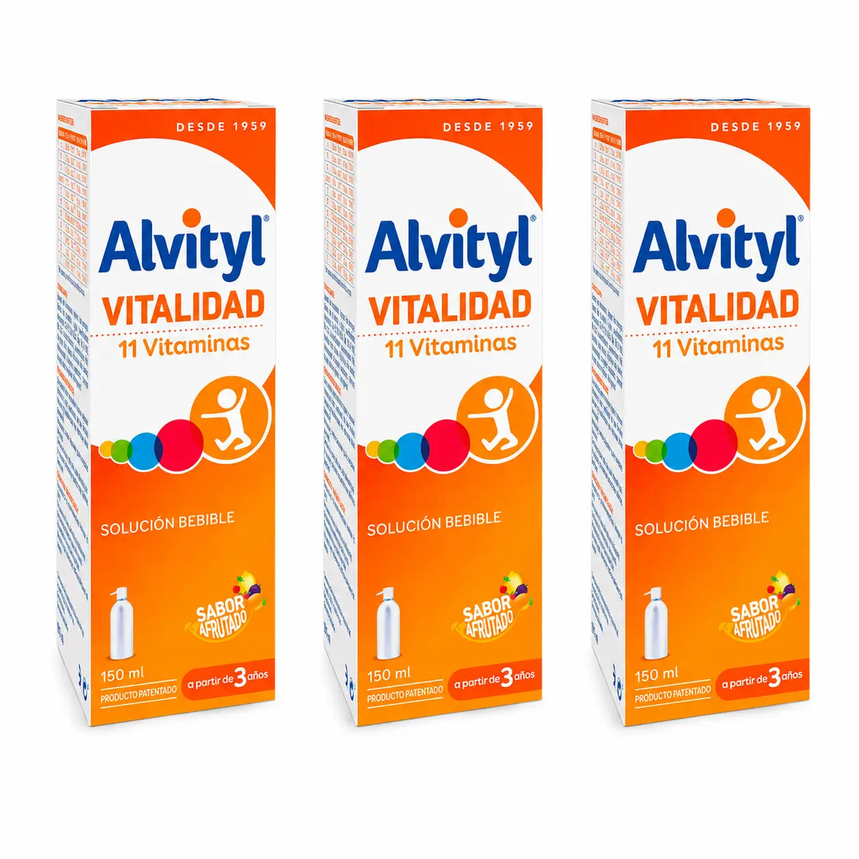 Urgo Alvityl Vitalità 11 vitamine 150 ml, confezione da 3