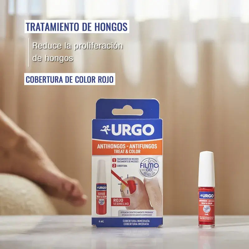 Urgo Antimicotico Tratta e colora Filmogel Rosso Flacone 4 ml