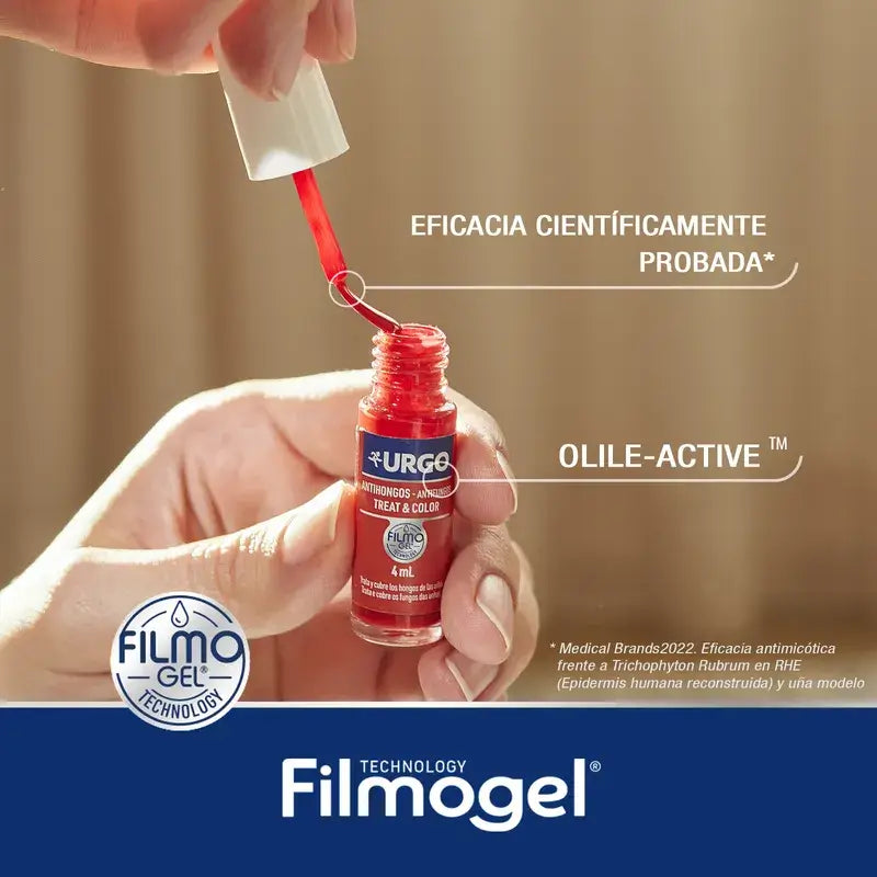 Urgo Antimicotico Tratta e colora Filmogel Rosso Flacone 4 ml