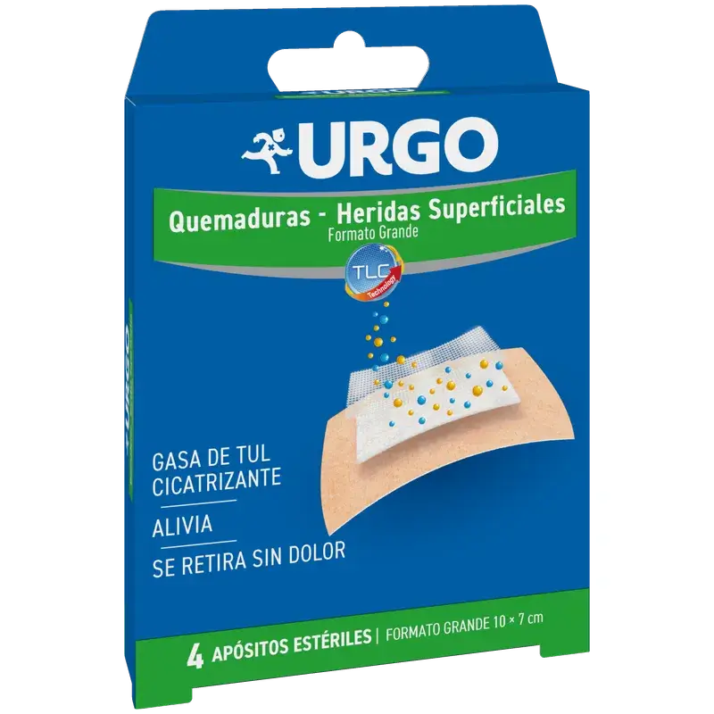 Urgo Medicazione sterile per ustioni e ferite superficiali, 10 X 7 Cm