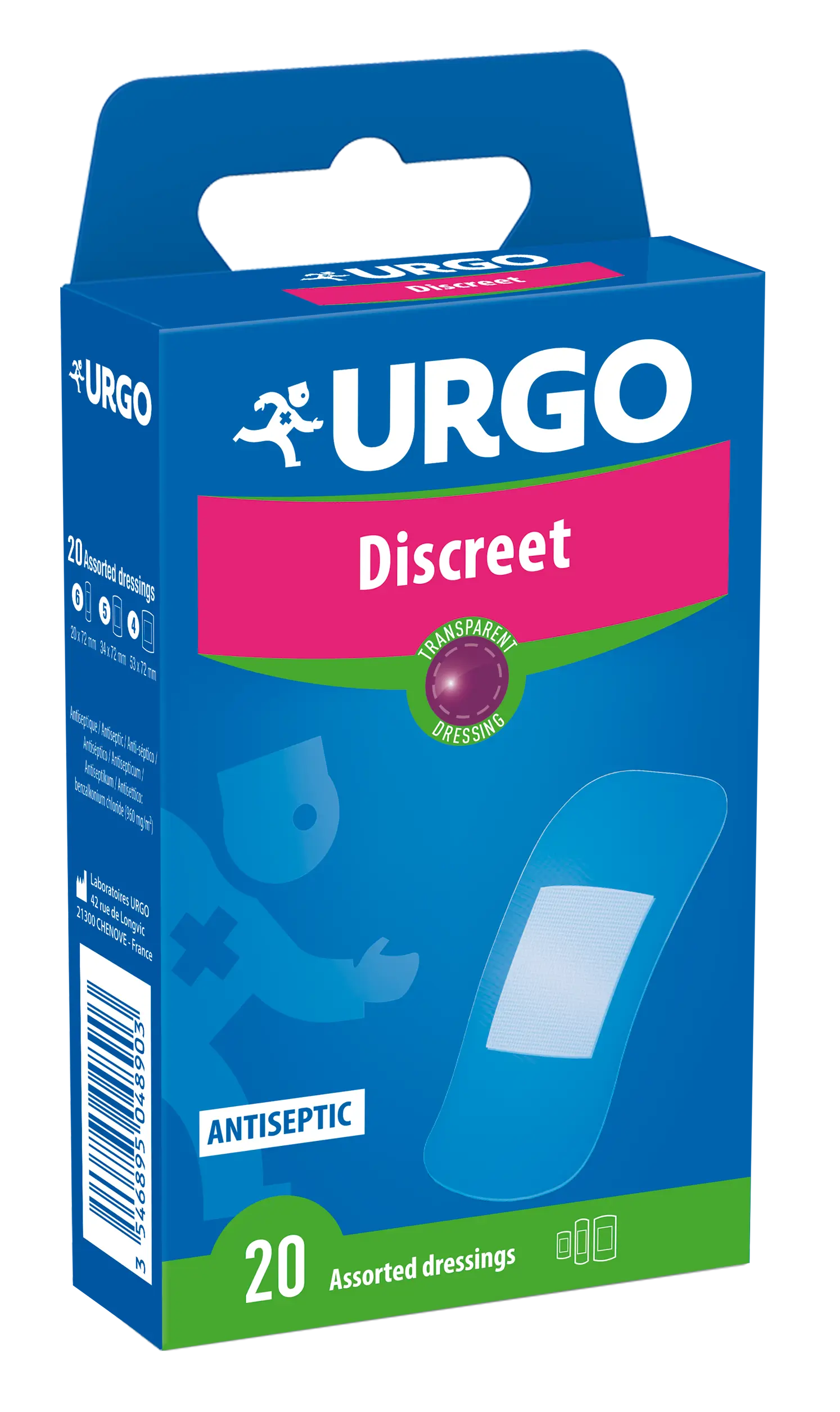 Urgo Discreet First Aid - 20 medicazioni, 20 pezzi