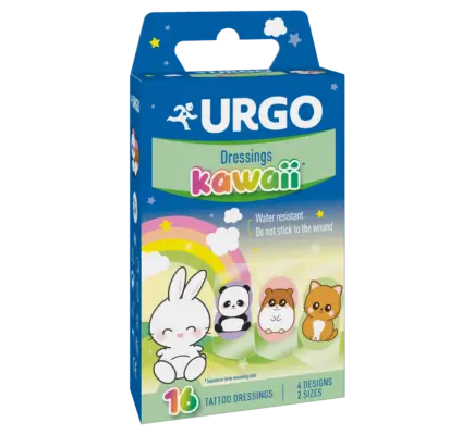 Urgo Kawaii First Aid - 16 medicazioni, 16 pezzi.
