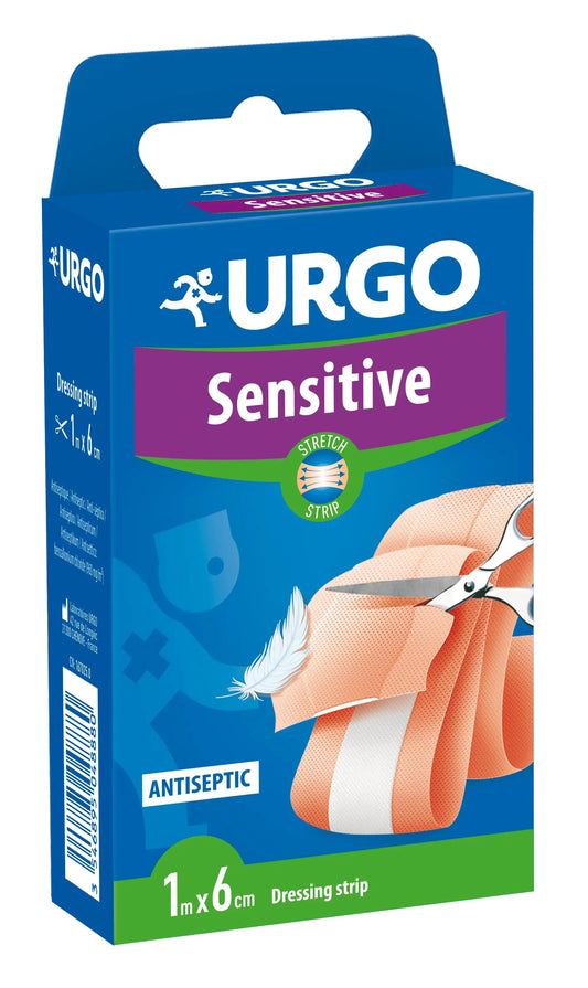 Urgo First Aid Sensitive - Fascia 1 M X 6 Cm, 1 pz.