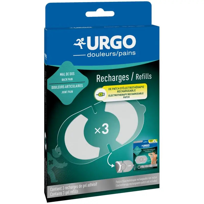 Ricariche per elettroterapia Urgo, confezione da 3 (90 utilizzi)