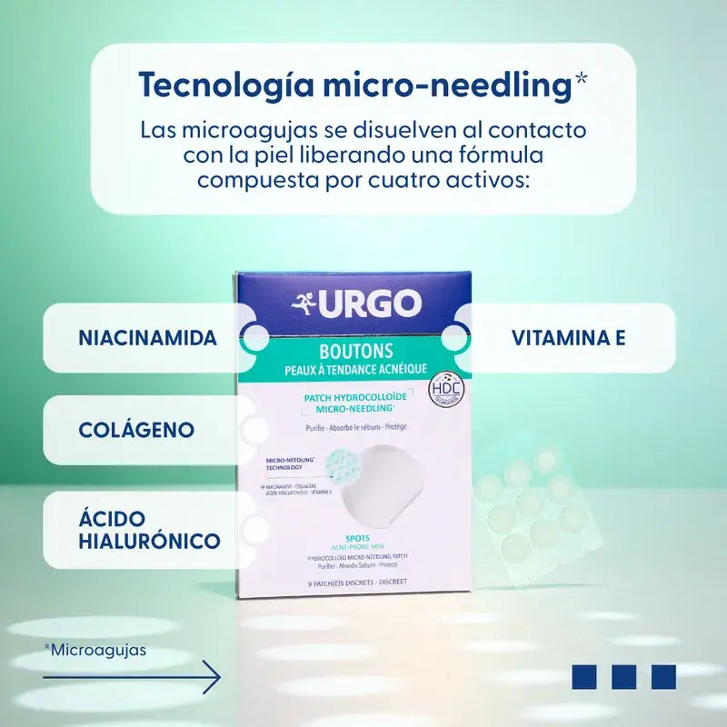 Urgo Spots Cerotti idrocolloidi Micro Needling, 9 unità