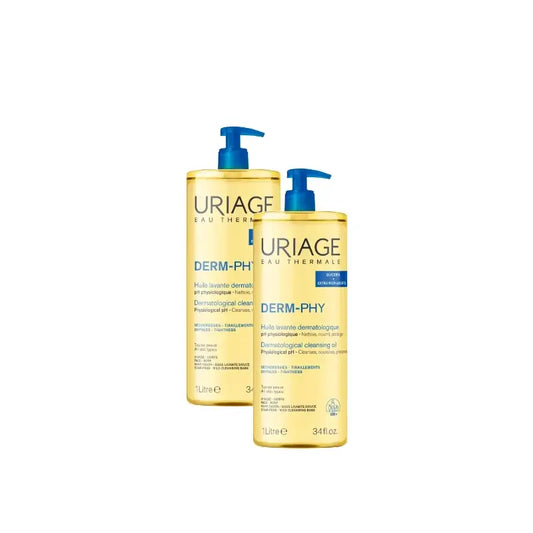 Uriage Olio detergente 1000 ml, confezione da 2