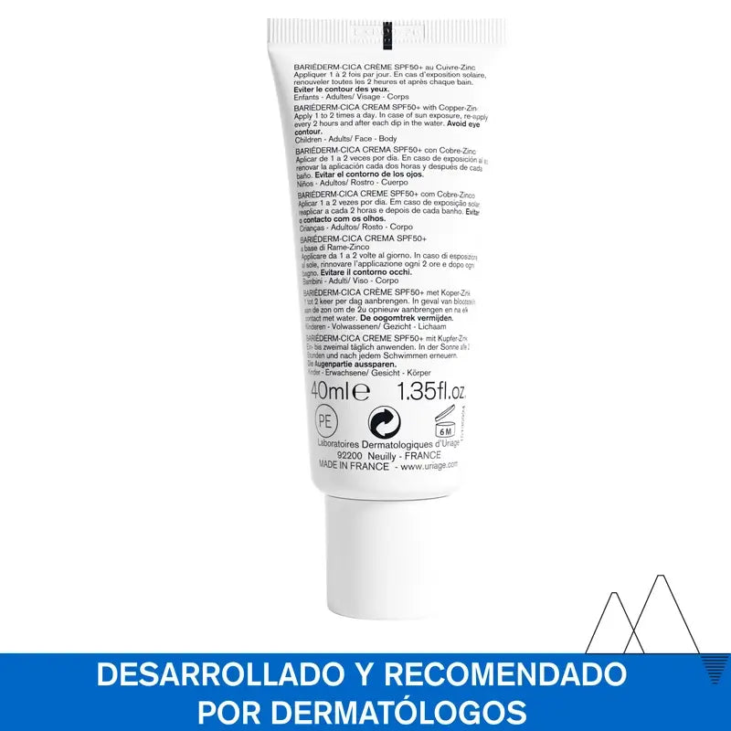 Uriage Bariéderm Cica Crema SPF 50+ 40 ml