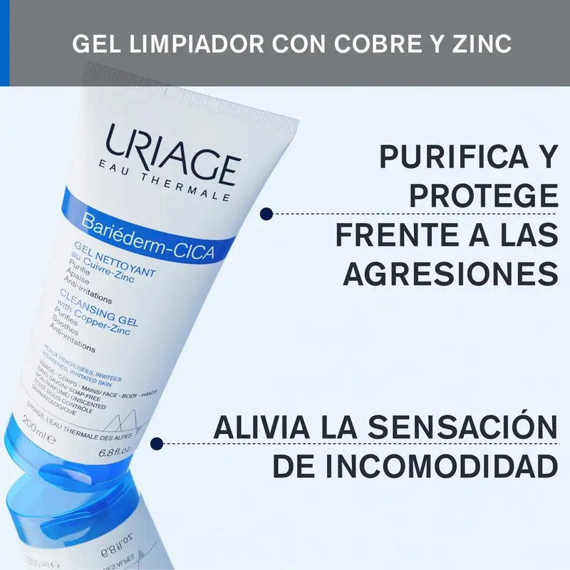 Uriage Bariéderm Cica Gel detergente , 200 ml