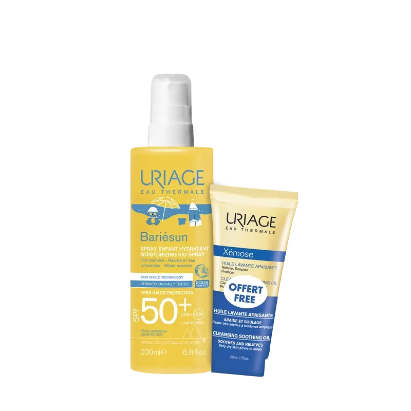 Uriage Bariesun Spf50 Spray Kid 200 Ml + Olio Xemose 50 Ml