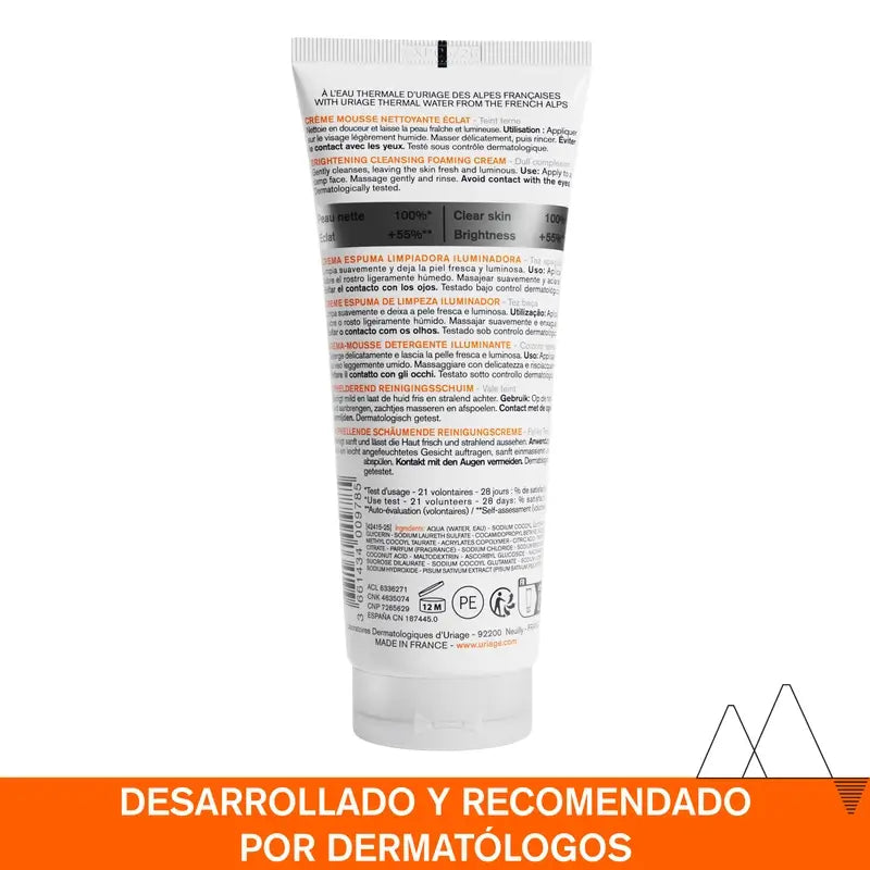 Uriage Dépiderm Schiuma detergente illuminante 100Ml