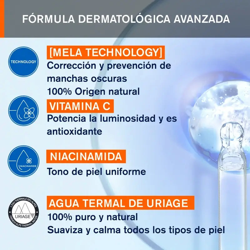 Uriage Dépiderm Schiuma detergente illuminante 100Ml