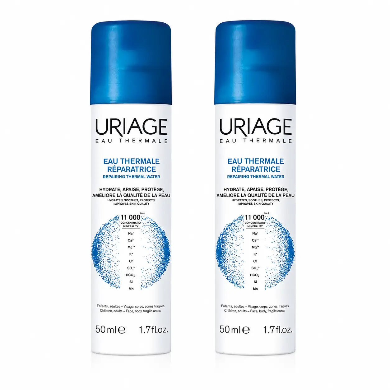 Uriage Eau Thermale Acqua termale riparatrice 50 ml, confezione da 2