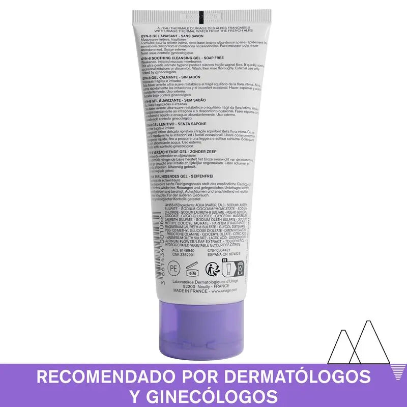 Uriage Gyn-8 Gel per l'igiene intima, 100 ml