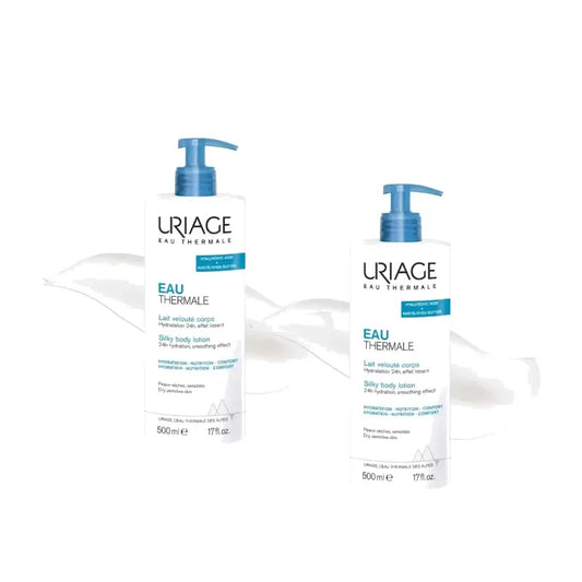 Uriage Latte idratante setoso 500 ml, confezione da 2