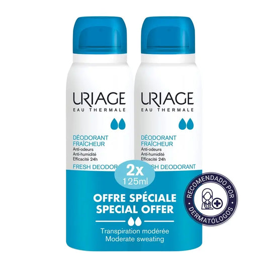 Uriage Promo Freshness Deodorante, 125 x 2 ml