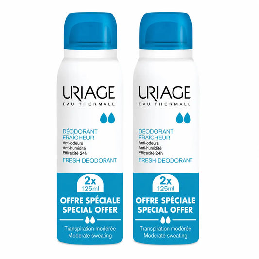 Uriage Promo Deodorante Frescor, 125 x 2 ml, confezione da 2