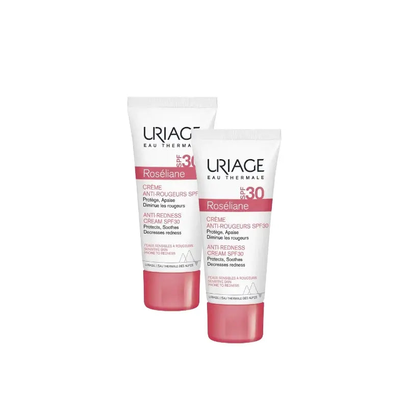 Uriage Roséliane Crema anti-arrossamenti SPF30 40 ml, confezione da 2