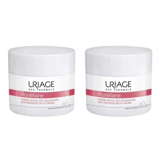 Uriage Roséliane Crema ricca anti-rossore Duplo, 2X50 Ml