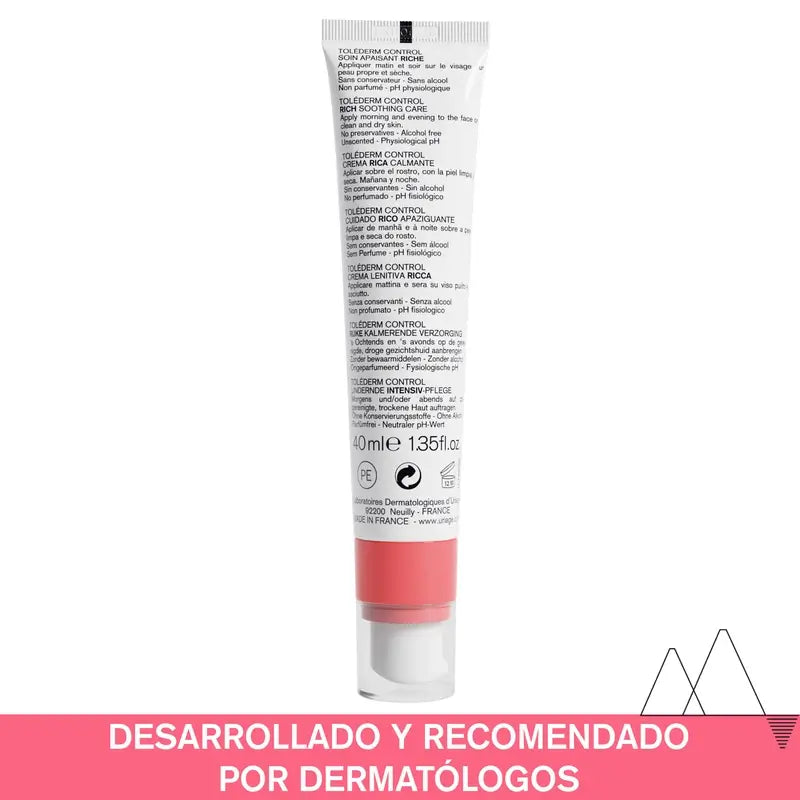 Uriage Toléderm Control Crema Ricca 40 Ml