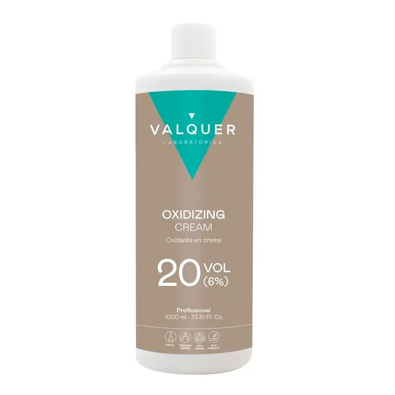 Valquer Agua Oxigenada 20 Vol (6 %) - Ossidante professionale per capelli, 1 L