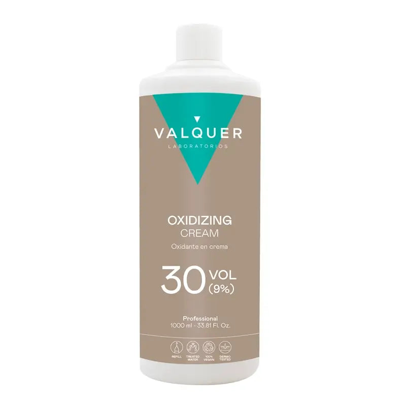 Valquer Agua Oxigenada 30 Vol (9%) - Ossidante professionale per capelli , 1 L