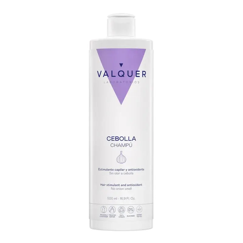 Shampoo alla cipolla Valquer - Rivitalizzante, antiossidante e purificante , 500 ml