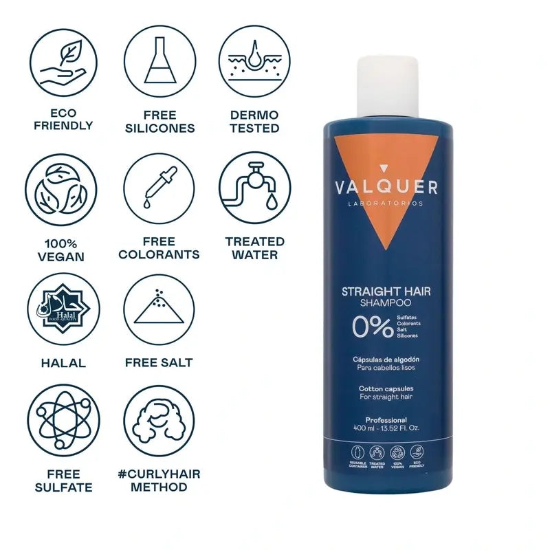 Valquer Cura dei capelli Shampoo per capelli lisci, 400 ml