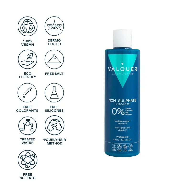 Valquer Shampoo senza solfati per la cura dei capelli, 300 ml