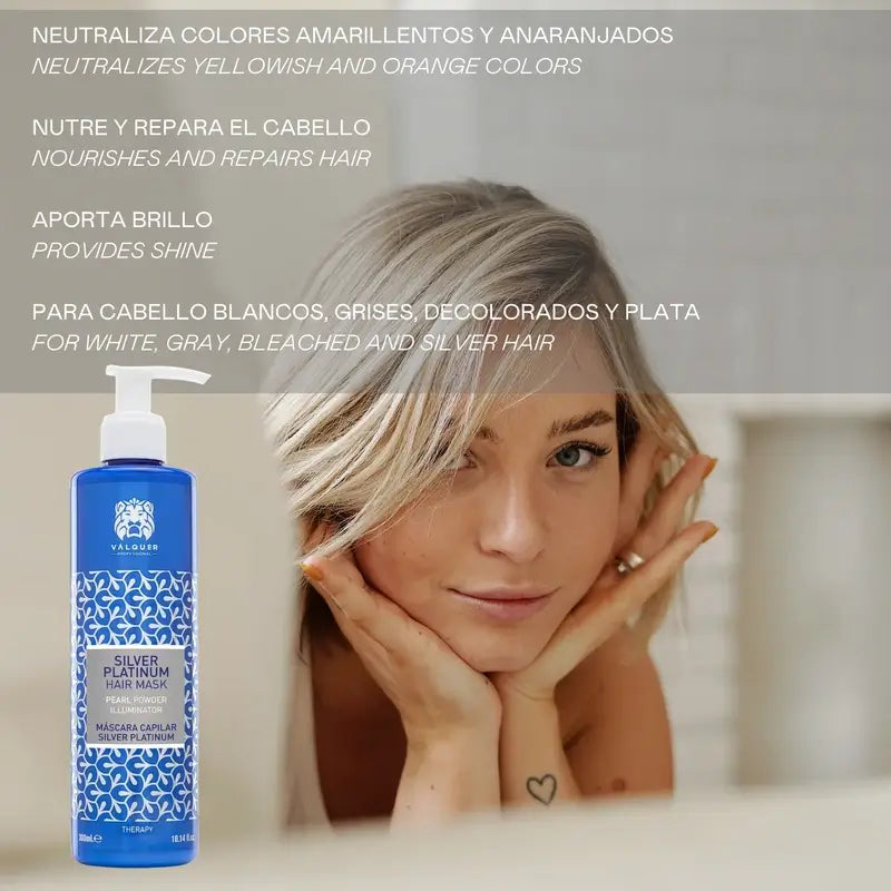 Valquer Hair Care Maschera per capelli argento e platino, 275 ml