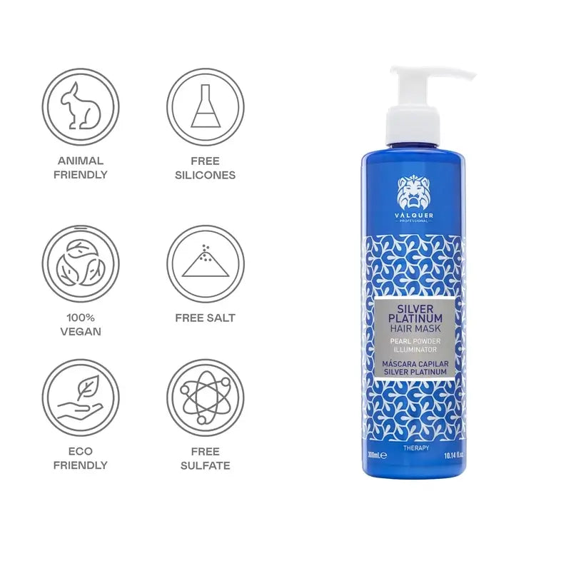 Valquer Hair Care Maschera per capelli argento e platino, 275 ml
