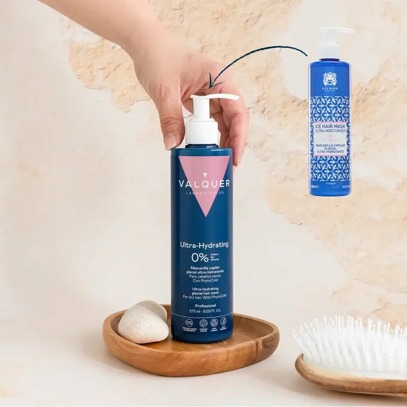 Valquer Hair Care Maschera glaciale ultra-idratante per capelli, 275 ml