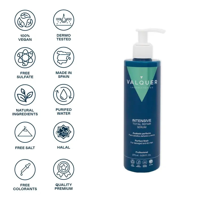 Valquer Hair Care Siero Intensivo Riparazione Totale, 200 ml