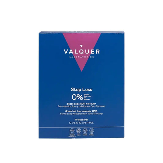 Valquer Hair Care Shock Perdita di Capelli Molecolare Adn, 12 x 15 ml